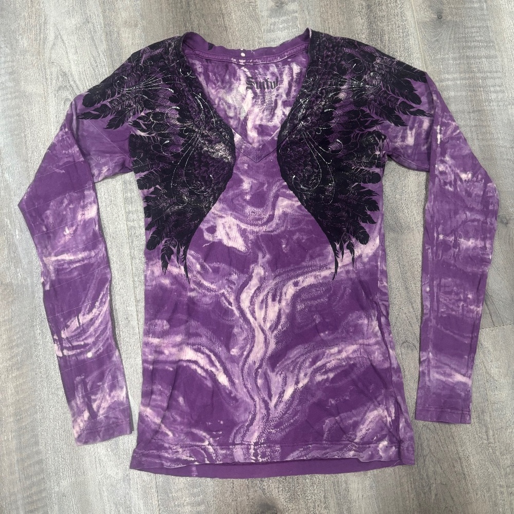 Sinful tie dye wings shirt